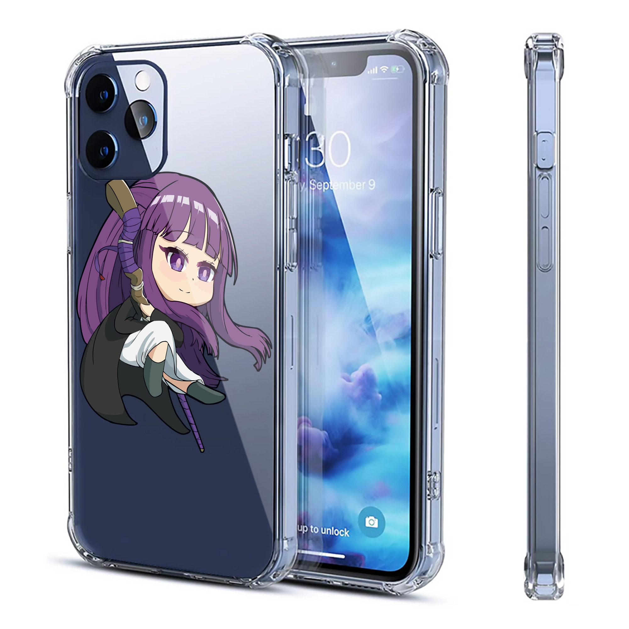 （画像用） 葬送のフリーレン Frieren 【iPhone 12シリーズ対応】透明スマホケース（クリアソフトケース）